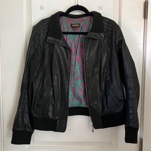 Danier Leather black bomber jacket size XL